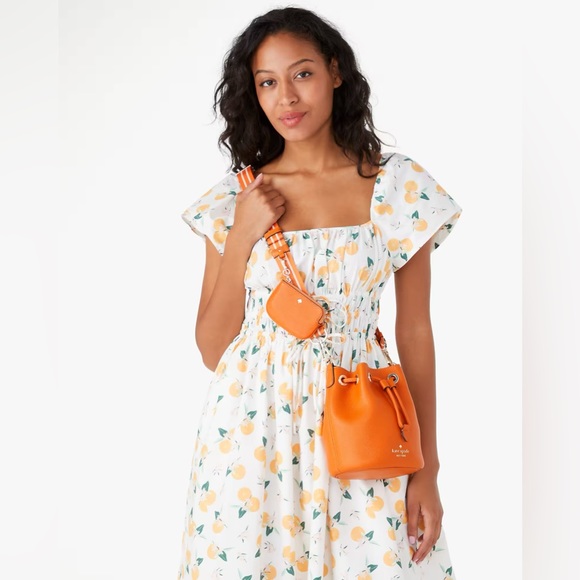 ♠️kate spade Rosie Small Mini Bucket Crossbody Bag, Carrot Cake Orange NWT - Picture 14 of 14